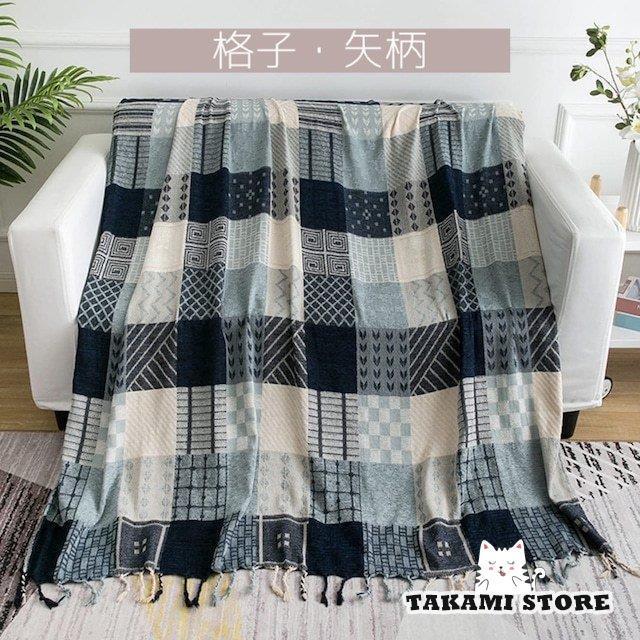 マルチカバー 北欧風 ソファカバー ベッドカバー フリンジ付き ラグ