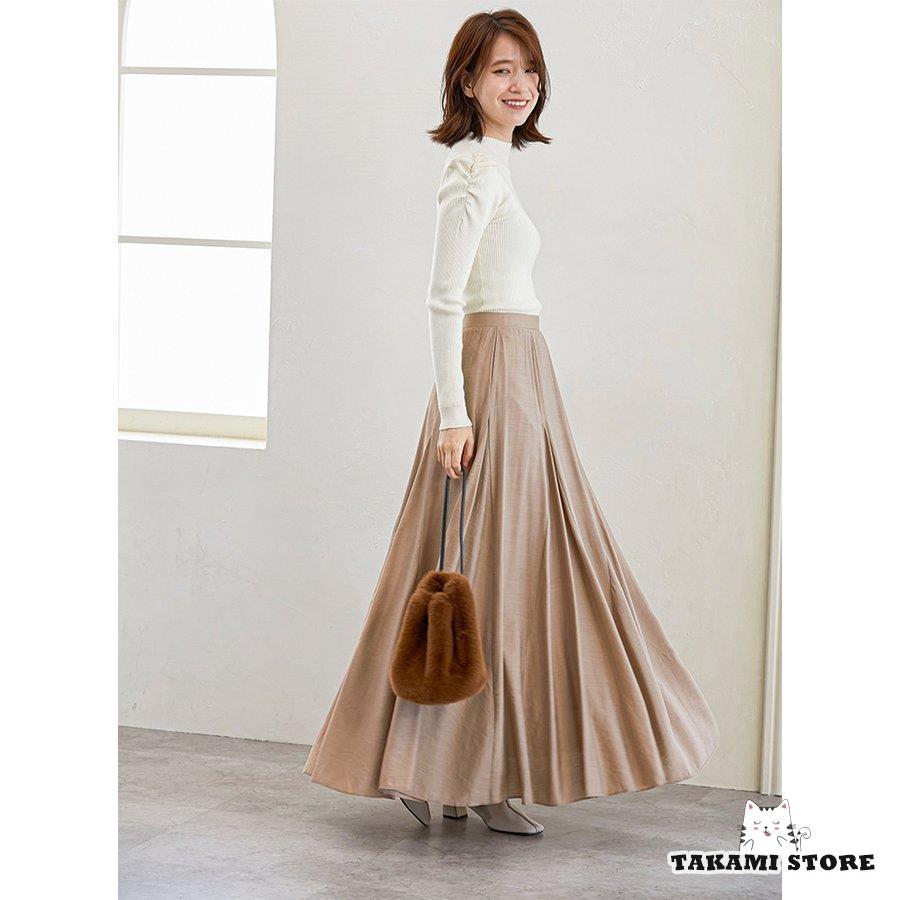スカート サテン風スカート レディース 無地 花柄 フレア 春秋服 スカート サテン風スカート レディース 無地 花柄 フレア 春秋服