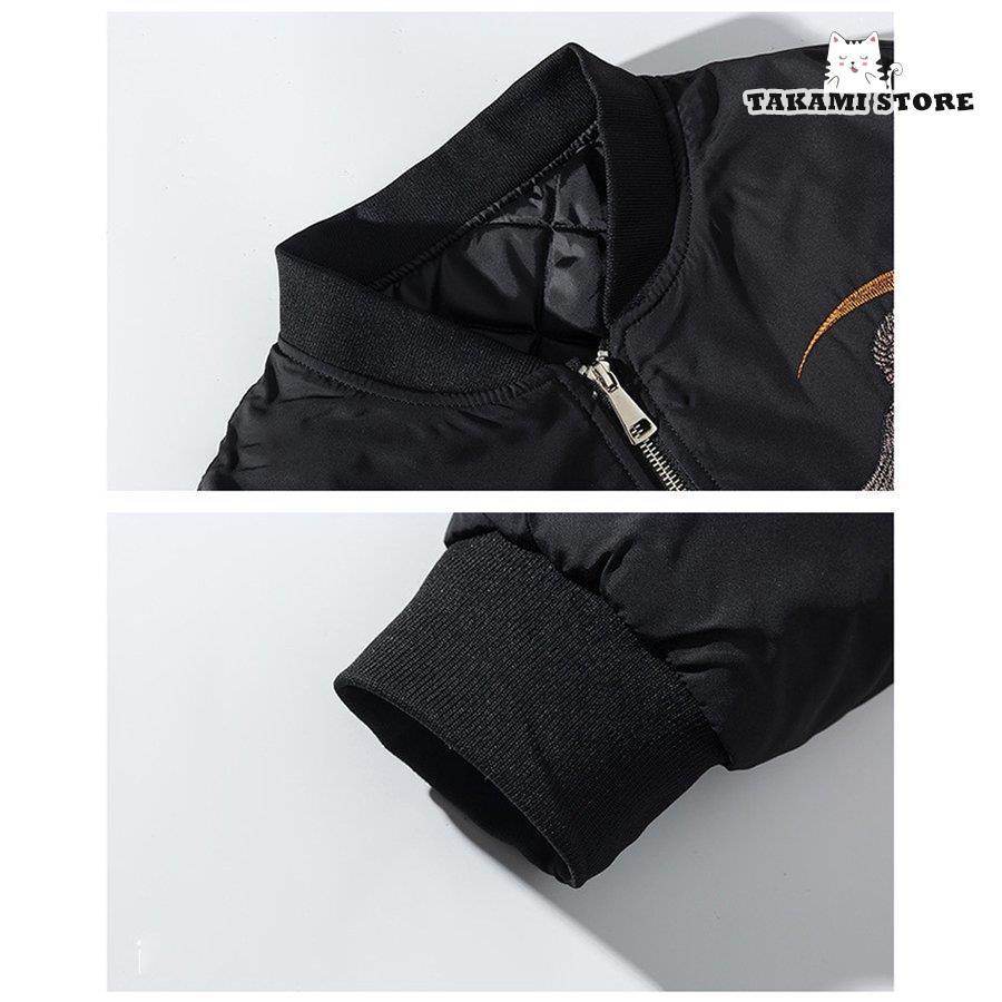 スカジャン メンズ 刺繍 ジャケット ブルゾン 花柄 鳳凰 ma-1