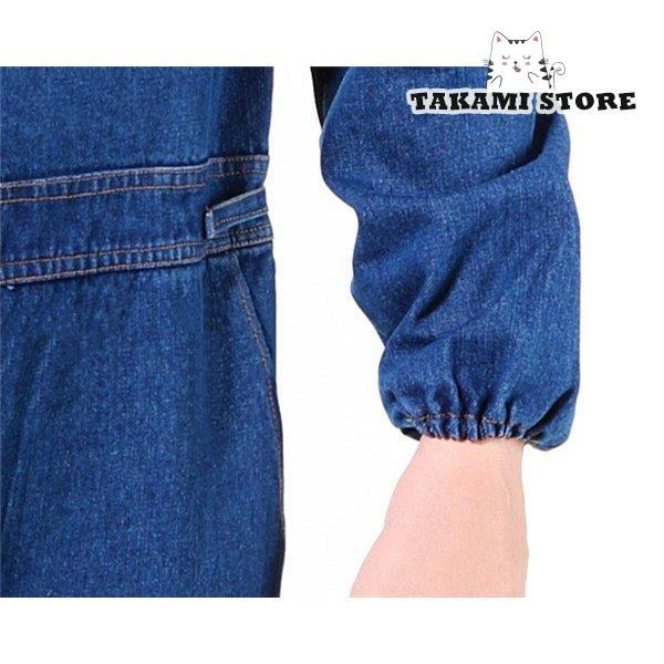 防寒つなぎ デニム作業服 作業着セットアップ メンズ
