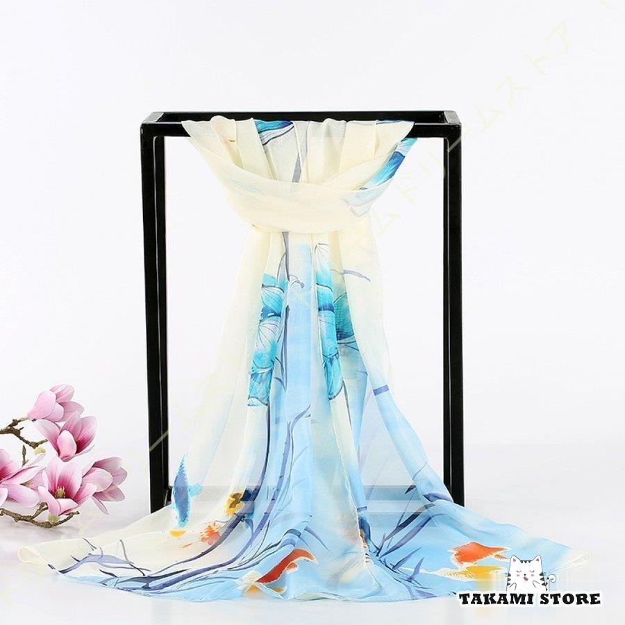 シルク スカーフ 春 春夏 春物 春用 おしゃれ ロングスカーフ