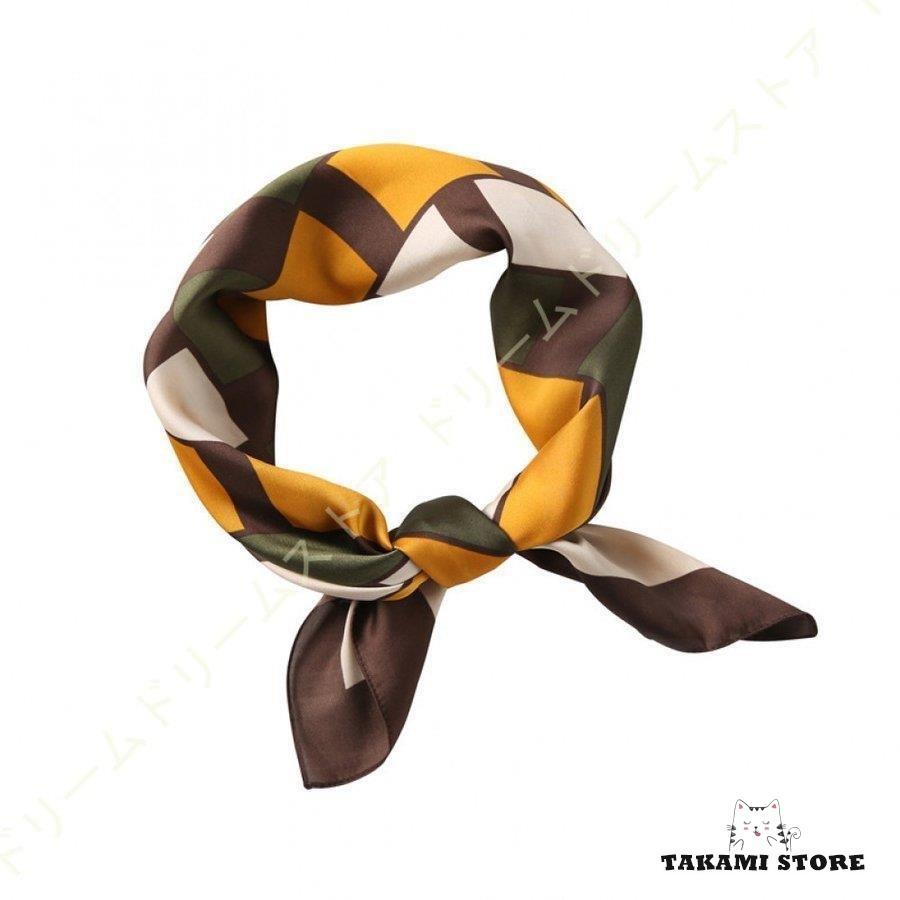 レディース スクエアスカーフ 70cm 無傷 同梱割引可 Instyle Japan シルク100% 正方形 スカーフ 90x90 シルク シルク