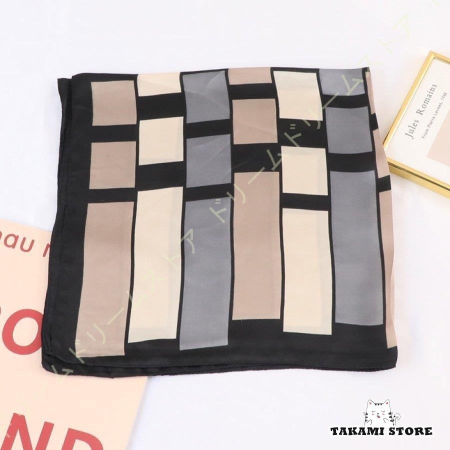 レディース スクエアスカーフ 70cm 無傷 同梱割引可 Instyle Japan シルク100% 正方形 スカーフ 90x90 シルク シルク