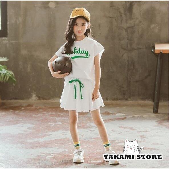 スカート　2点セット　スポーツ　テニス服　半袖　ジュニア子供服 セットアップ 　キッズ 女の子 Tシャツ　｜takami-store｜05