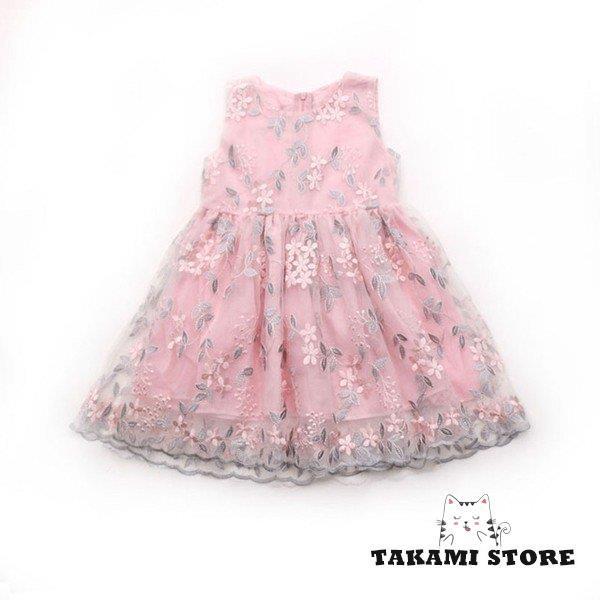 子供服 ワンピース 花柄　女の子 半袖 ジュニア ドレス チュール　刺繍 　夏 可愛い　日常　発表会 キッズ　 | ブランド登録なし | 06