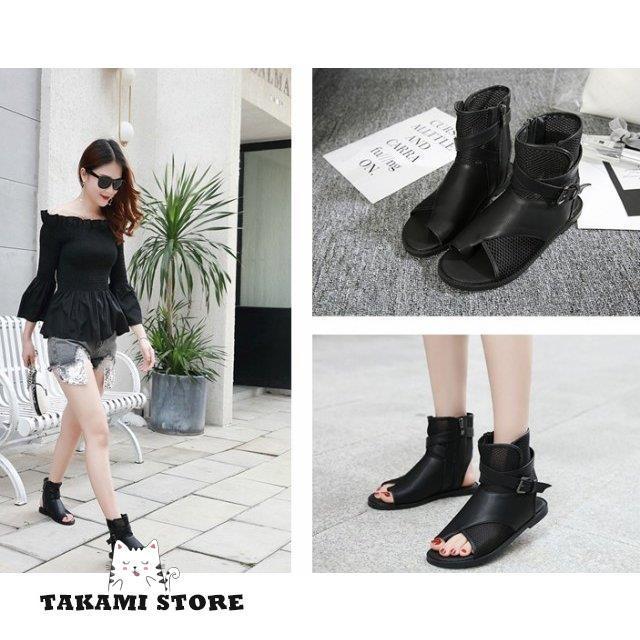 BALMAIN ショートブーツ　37 サンダル　オープントゥ　バルマン Balmain/バルマン｜キルト レザー サンダル ウィズ チャンキー