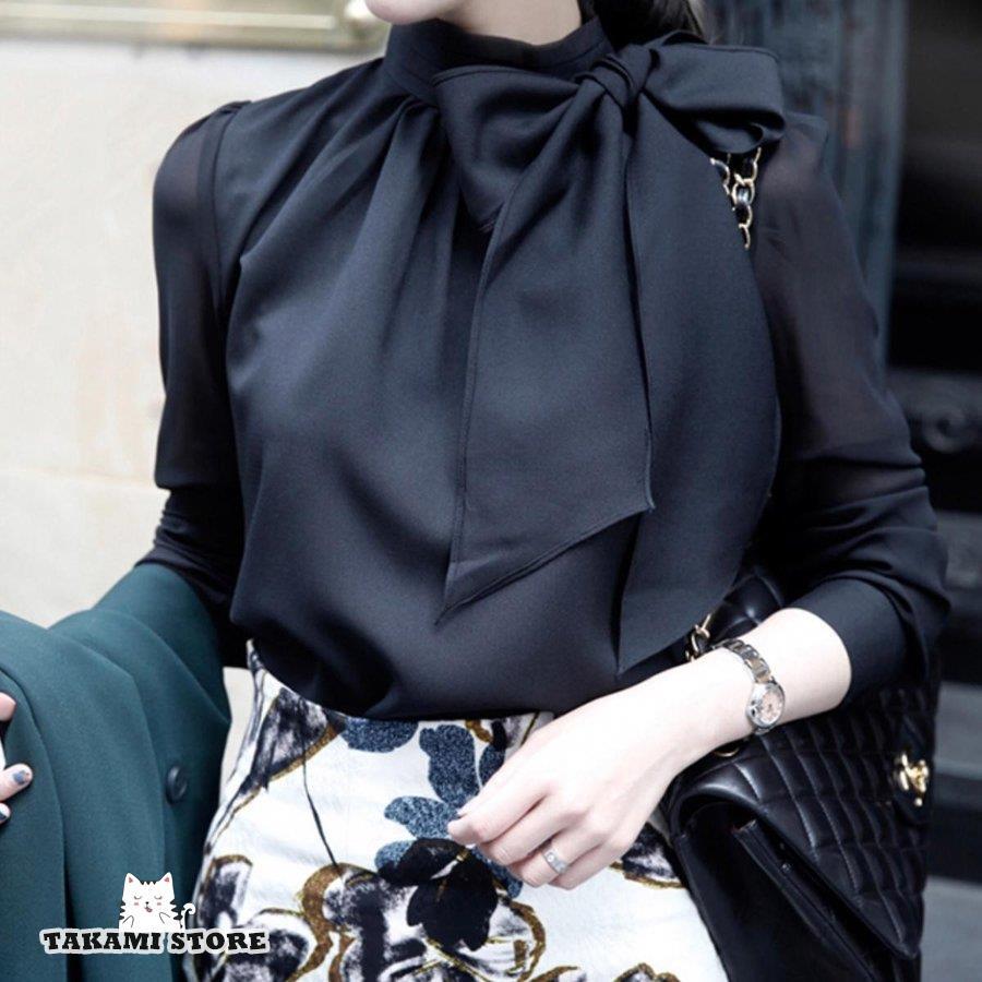 裏起毛 シフォンシャツ シフォンブラウス レディース 暖かい 裏ボア リボン付き トップス インナー オフィス 長袖 ストライブ ボウタイ リボン ブラウス 長袖 シフォン ハイネック シアー トップス