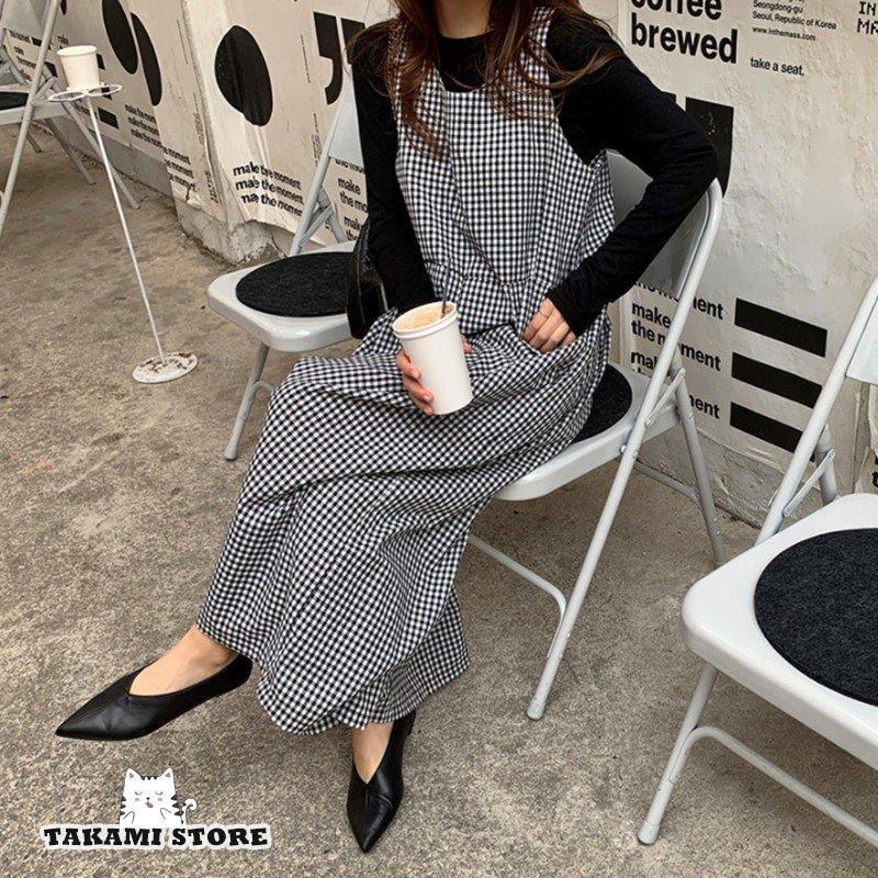 Yarmo ヤーモ オールインワン サロペット つなぎ ギンガムチェック オールインワン サロペット レディース パンツ 大きいサイズ