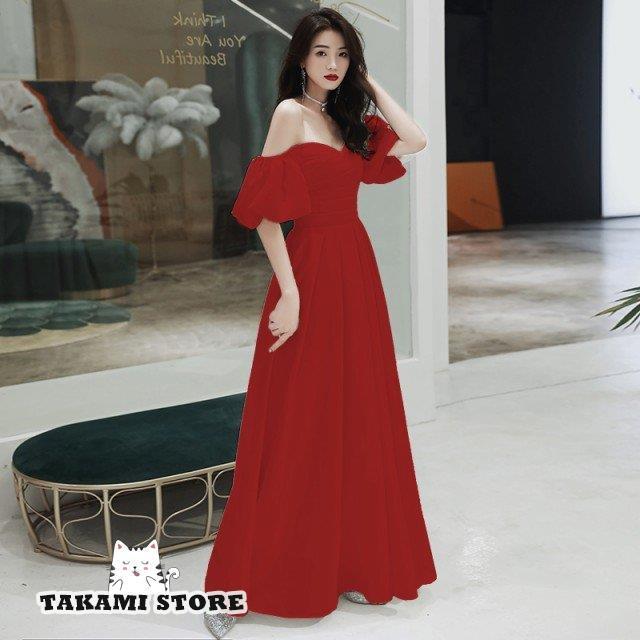ウエディングドレス パフスリーブ スレンダー カラードレス 黒 赤 結婚式 花嫁 ウェディングドレス 二次会 大きいサイズ ロングドレス 白 オフショル ウエディングドレス パフスリーブ スレンダー カラードレス 黒 赤 結婚