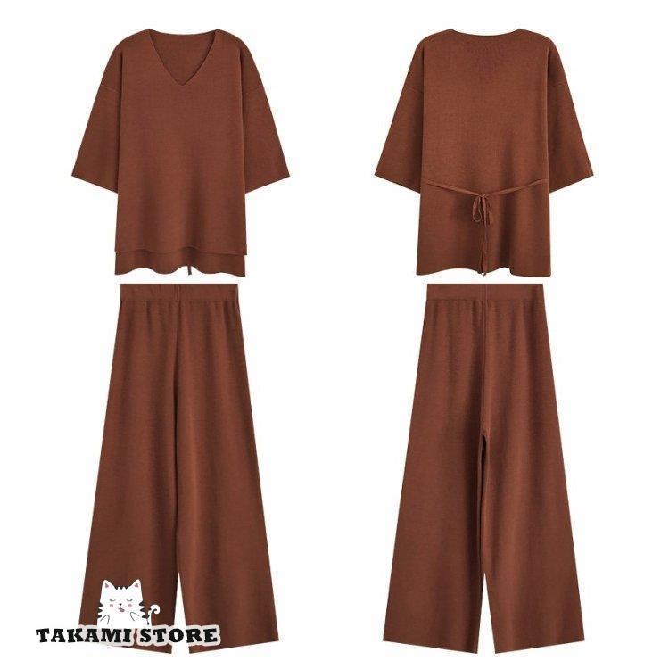 Mamiさん専用　　　(waac)ニットセットアップLサイズ新品未使用タグ付き Mamiさん専用 (waac)ニットセットアップLサイズ新品未使用タグ