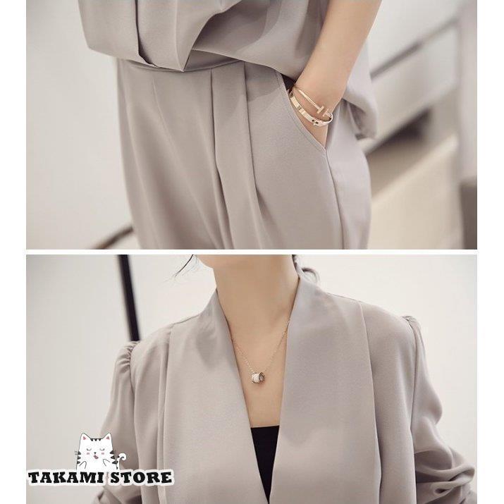 かっこいい パンツドレス 袖あり セットアップ パーティードレス 結婚