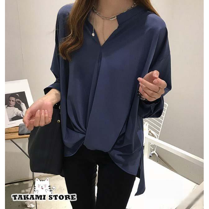キーネック トップス レディース 長袖 シャツブラウス シャツ ブラウス スキッパーシャツ 大きいサイズ 3L 4L 5L 白 おしゃれ オーバーサイズ ゆったり