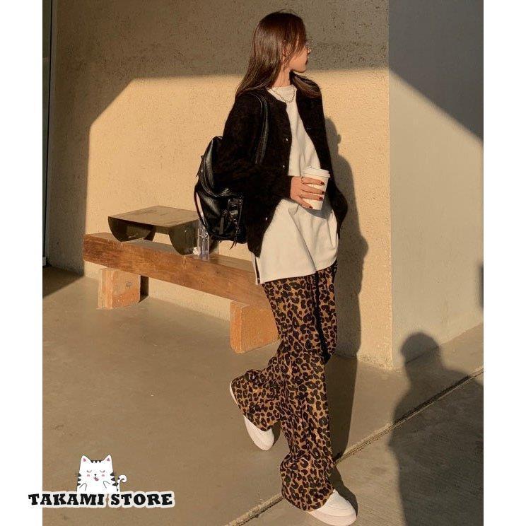 レオパード柄パンツ パンツ ボトムス レディース 春 秋