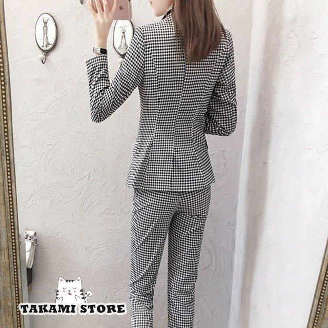 ◎極美品 スーツカンパニー she おしゃれ チェック柄 L パンツスーツ 1 ◎極美品 スーツカンパニー she おしゃれ チェック柄 L パンツスーツ 1