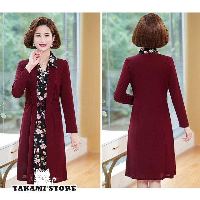 花柄 ワンピース 長袖 フォーマルワンピース パーティードレス 結婚式