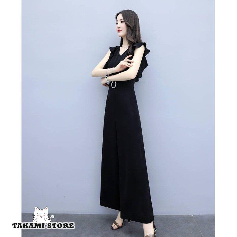 シンプル黒ノースリーブオールインワンパンツドレス 結婚式 楽天市場】【10%OFF→9900円！】パンツドレス ノースリーブ 結婚
