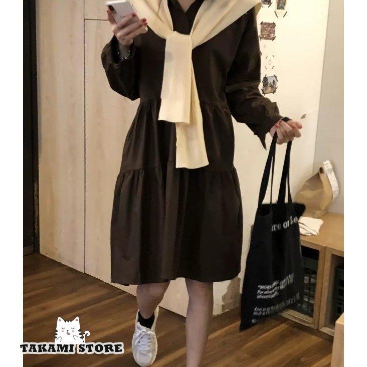 【美品】リムアーク ティアードシャツワンピース 近年モデル ロング 定価4万 RIM.ARK（リムアーク）の「Wide maxi relax OP（シャツ