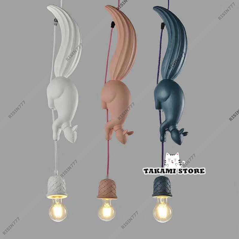 カフェ リビング用 天井照明 ペンダントライト リス形 動物 ランプ カフェ リビング用 天井照明 ペンダントライト リス形 動物