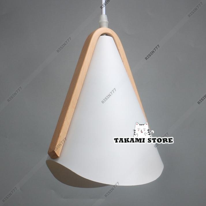 ペンダントライト 和風 木製 おしゃれ LED対応 円錐形 傘型 アルミ