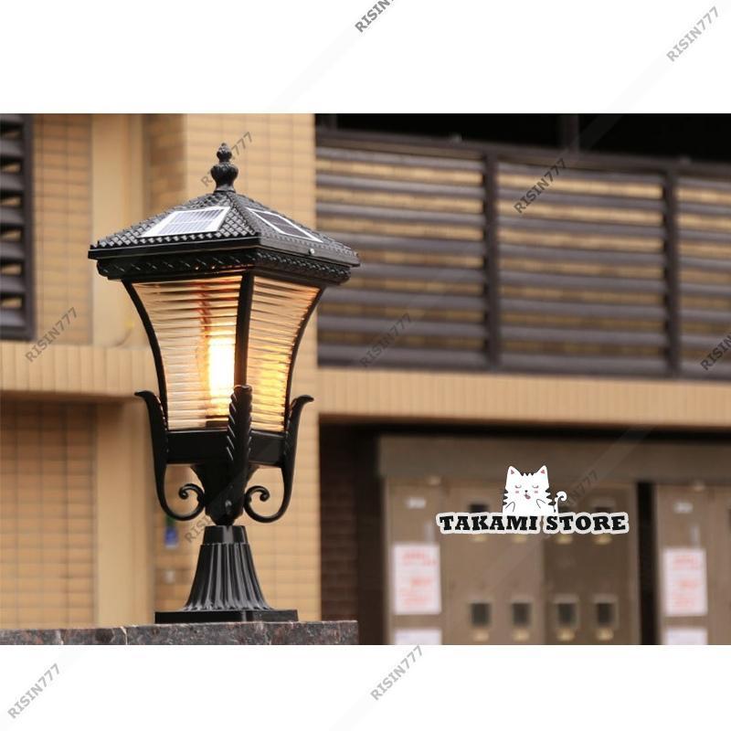 ソーラーライト LED 門柱灯 エントランス照明 柱上付け 和風