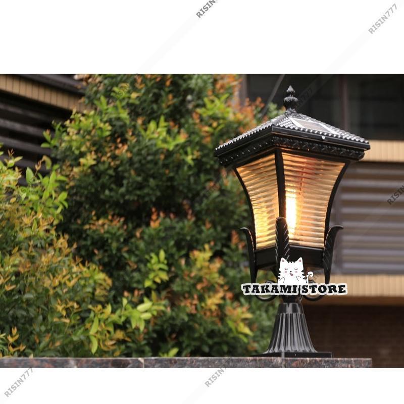ソーラーライト LED 門柱灯 エントランス照明 柱上付け 和風