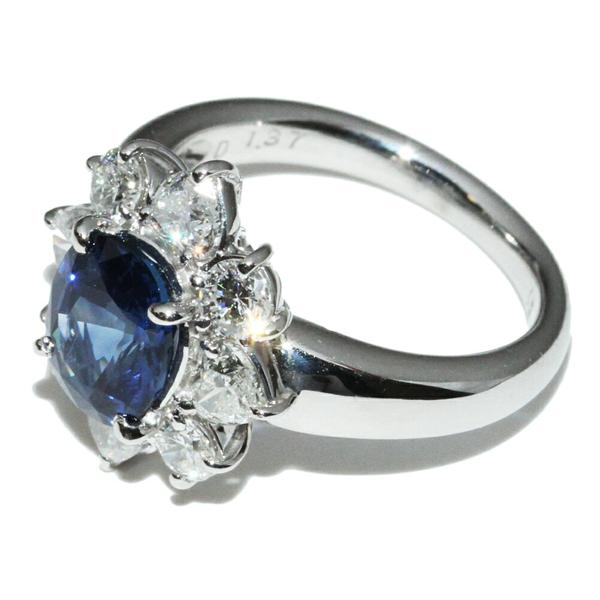 指輪(リング) Pt900 サファイア2.121ct/ダイヤ1.37ct : たかみ質店 