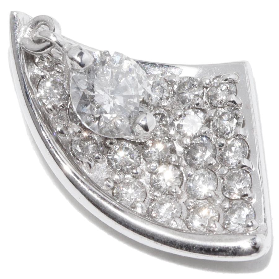 ペンダントトップ K18WG ダイヤ0.312ct/ダイヤ0.40ct : たかみ質店