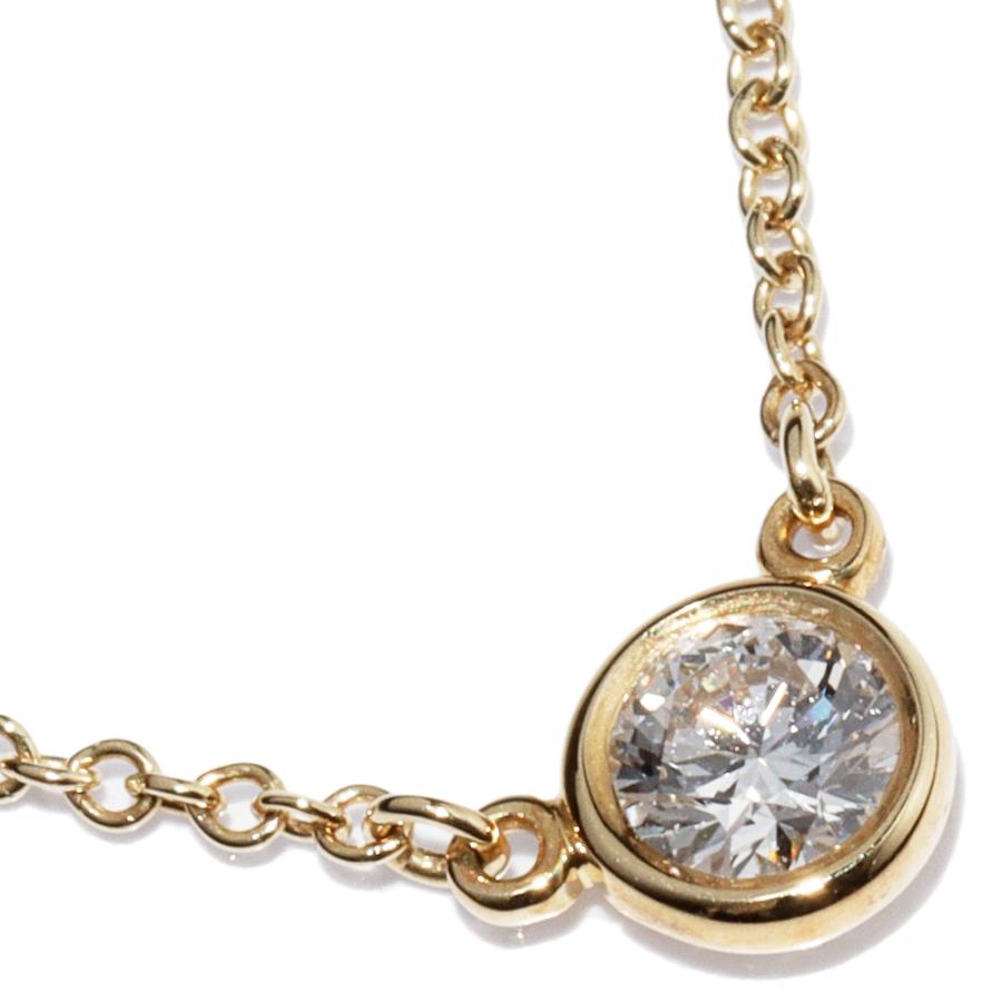ティファニー ペンダントネックレス K18YG ダイヤ0.18ct F-VVS1  