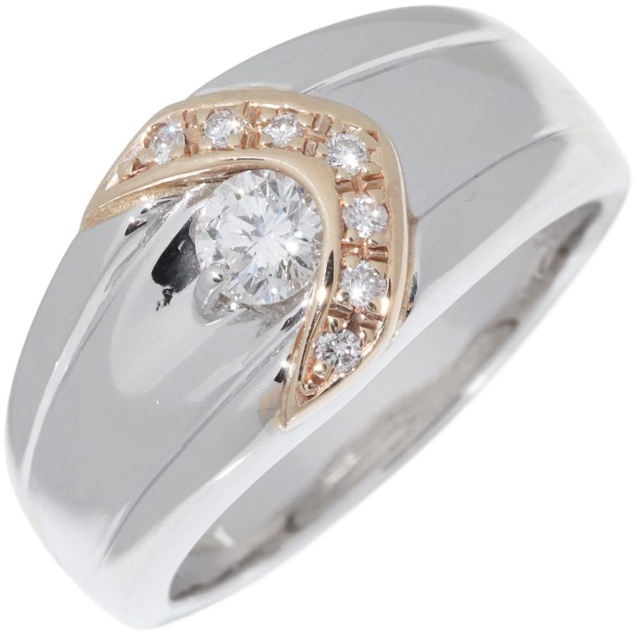 指輪 Pt900 K18YG ダイヤ0.305ct(F-VS1-VERYGOOD-NONE) ダイヤ0.092ct 