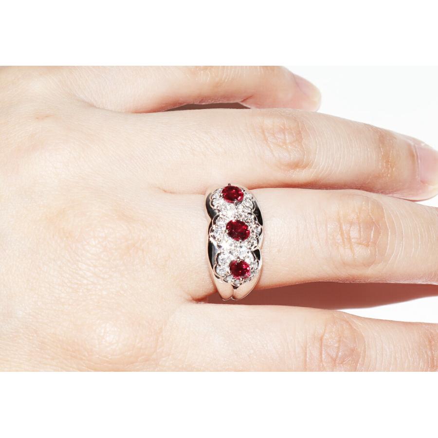 指輪 Pt900 ルビー0.98ct ダイヤ0.48ct : たかみ質店 Yahoo!店 - 通販 