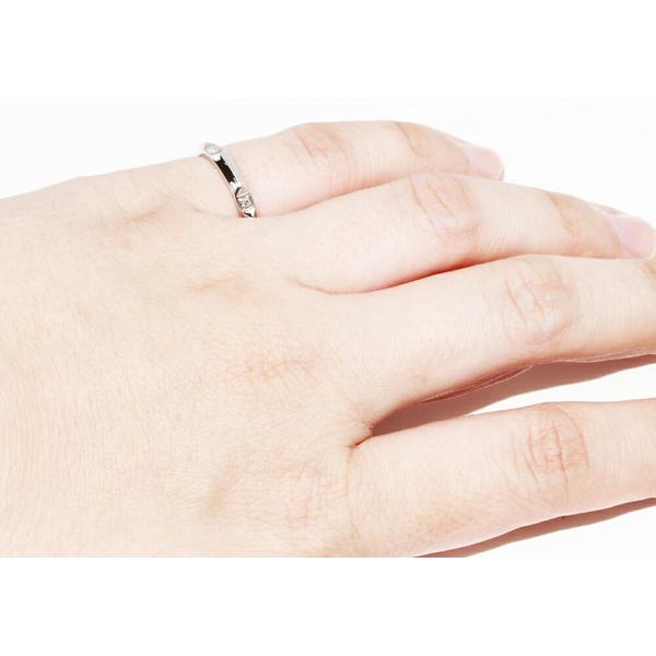 ティファニー 指輪 Pt950 ダイヤ5P(0.06ct) トゥルーバンドリング 幅