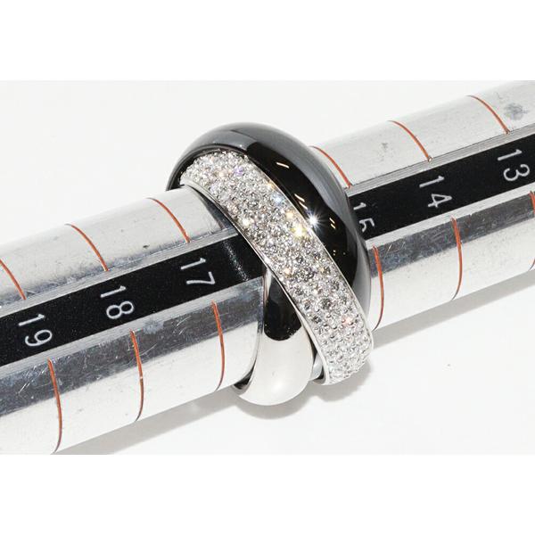 Cartier カルティエ 指輪 Pt950 K18WG ブラックセラミック Cartier カルティエ 指輪 Pt950 K18WG ブラックセラミック