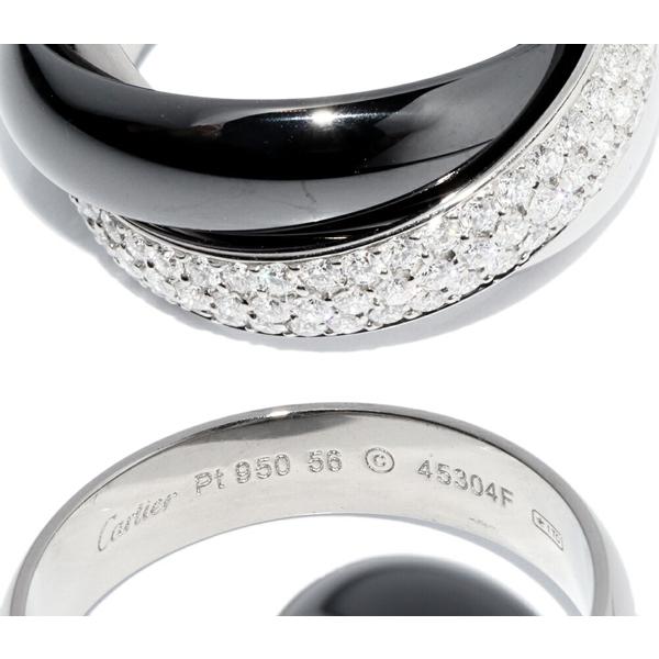 Cartier カルティエ 指輪 Pt950 K18WG ブラックセラミック Cartier カルティエ 指輪 Pt950 K18WG ブラックセラミック