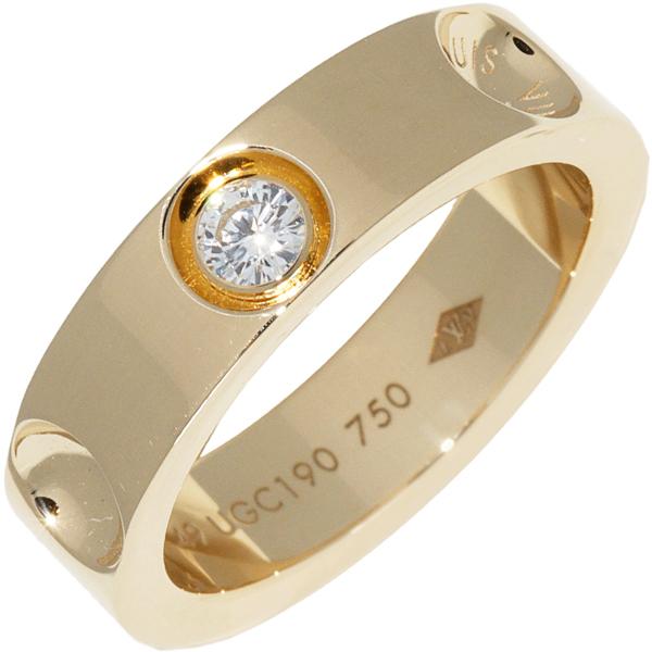 ルイヴィトン 指輪 K18YG ダイヤ1P(0.10ct) プティット・バーグアンプラントリング Q9A04C :2205353:たかみ質店