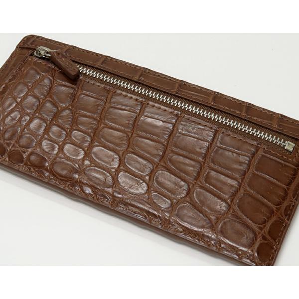フラグメントケース マット加工クロコダイル ブラウン(ミンク