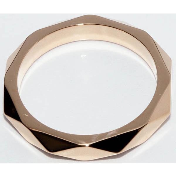 ブシュロン 指輪 K18PG ダイヤ3P(0.02ct) ファセットリング ミディアム  