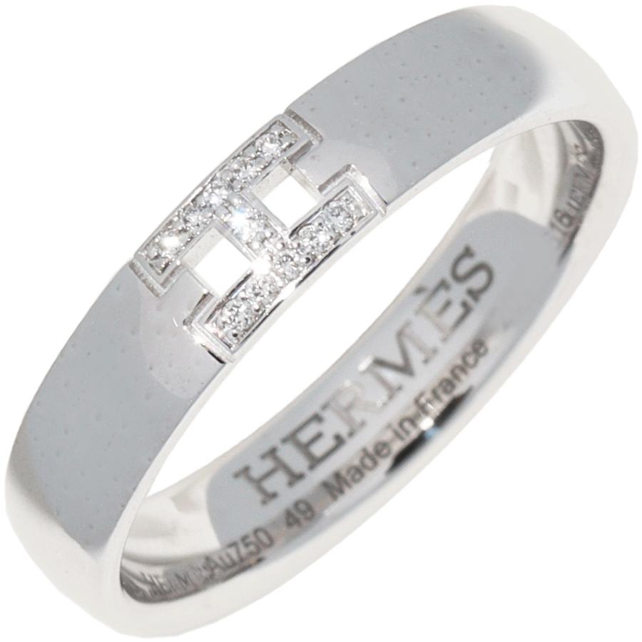 HERMES エルメス 指輪 K18WG ダイヤ11P(0.02ct) エヴァー HERMES エルメス 指輪 K18WG ダイヤ11P(0.02ct) エヴァー