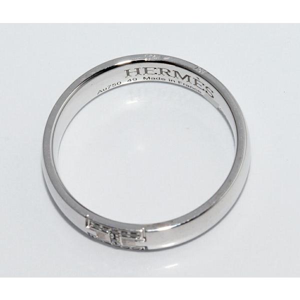 HERMES エルメス 指輪 K18WG ダイヤ11P(0.02ct) エヴァー HERMES エルメス 指輪 K18WG ダイヤ11P(0.02ct) エヴァー