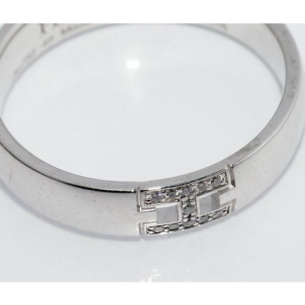 HERMES エルメス 指輪 K18WG ダイヤ11P(0.02ct) エヴァー HERMES エルメス 指輪 K18WG ダイヤ11P(0.02ct) エヴァー