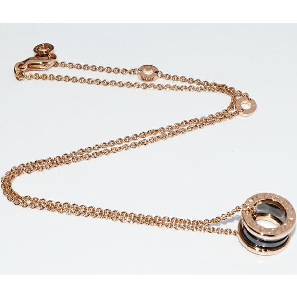 BVLGARI ブルガリ ペンダントネックレス K18PG ブラック BVLGARI ブルガリ ペンダントネックレス K18PG ブラック