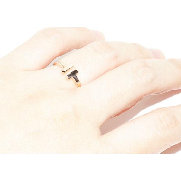 ティファニー 指輪 K18PG Tワイヤーリング ティファニー t ワイヤー リング