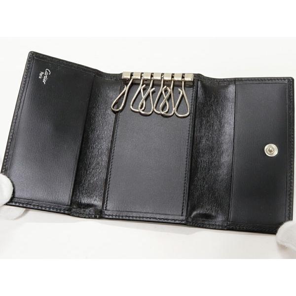 Cartier（カルティエ） 6連キーケース パシャ カーフ 黒 L3000127