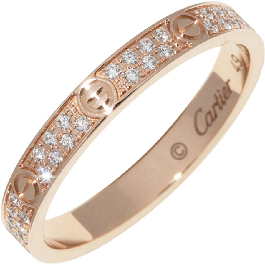 Cartier カルティエ 指輪 K18PG ダイヤ56P ラブリング スモール Cartier カルティエ 指輪 K18PG ダイヤ56P ラブリング スモール