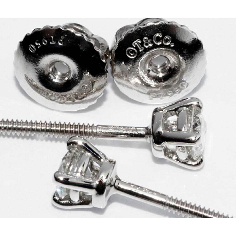 ティファニー ピアス Pt950 ダイヤ0.22ct ソリティアピアス ネジ ティファニー ピアス Pt950 ダイヤ0.22ct ソリティアピアス ネジ