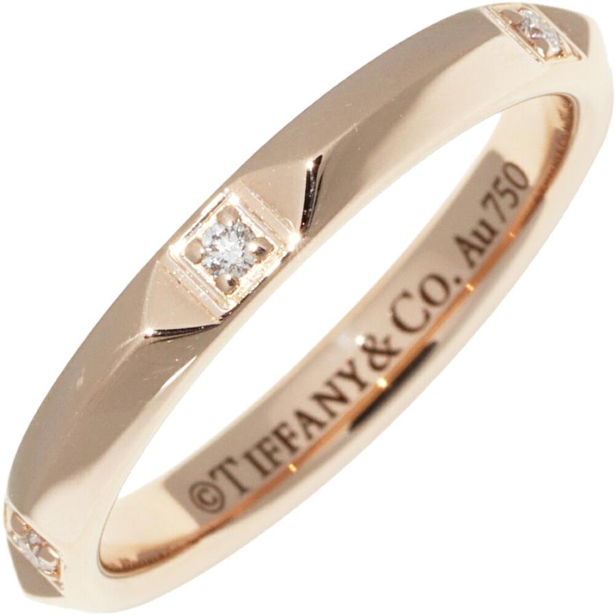 TIFFANY&Co. ティファニー トゥルーバンド リング・指輪 5号 美品 TIFFANY&Co. ティファニー トゥルーバンドリング/ダイヤ5P#5 A