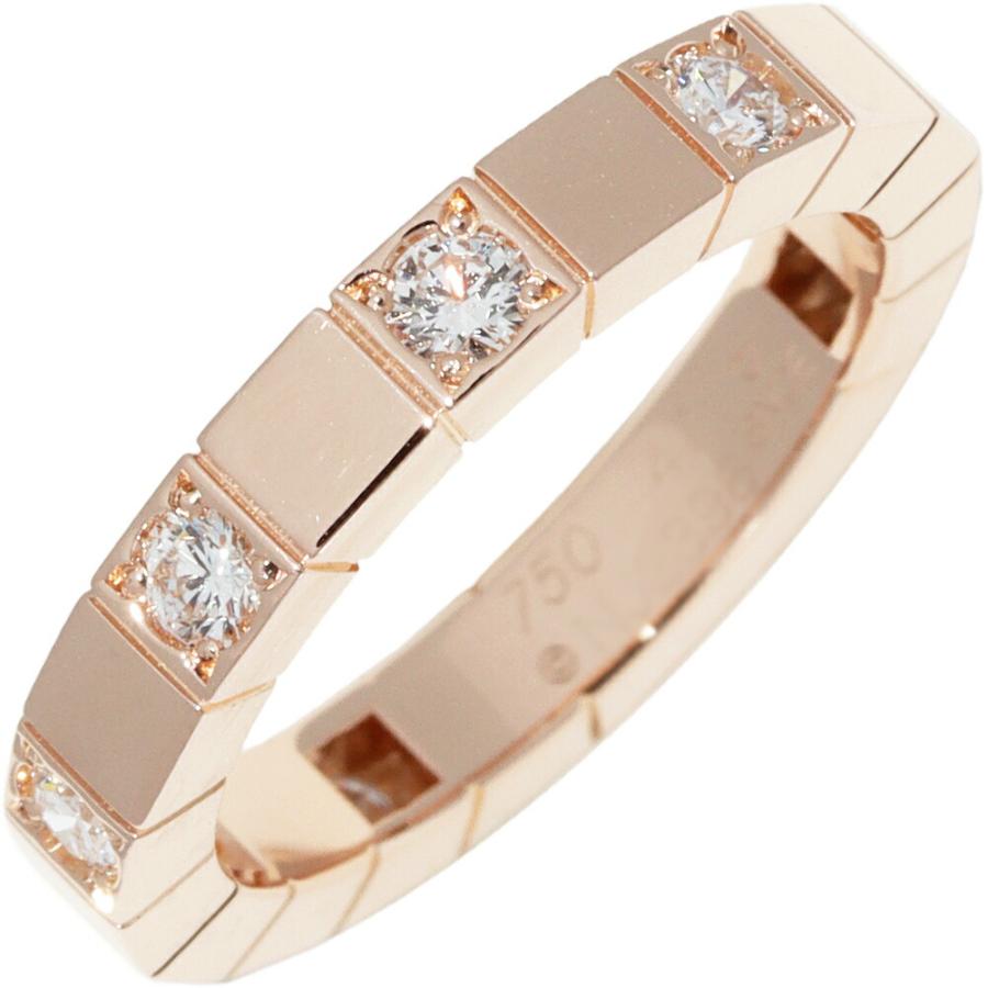 Cartier カルティエ 指輪 K18PG ダイヤ8P ラニエールリング ハーフ 