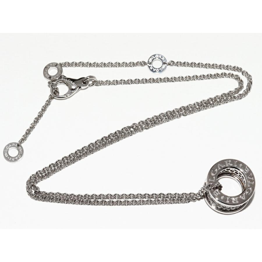 BVLGARI ブルガリ ペンダントネックレス K18WG パヴェダイヤ 計 BVLGARI ブルガリ ペンダントネックレス K18WG パヴェダイヤ 計