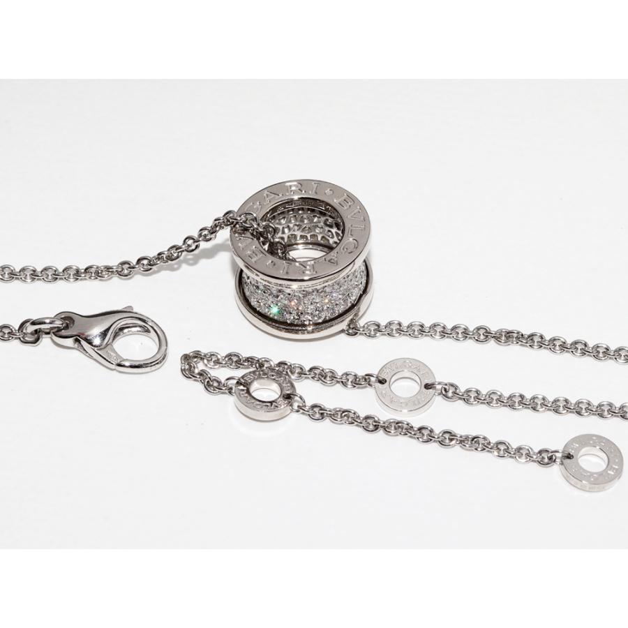 BVLGARI ブルガリ ペンダントネックレス K18WG パヴェダイヤ 計 BVLGARI ブルガリ ペンダントネックレス K18WG パヴェダイヤ 計