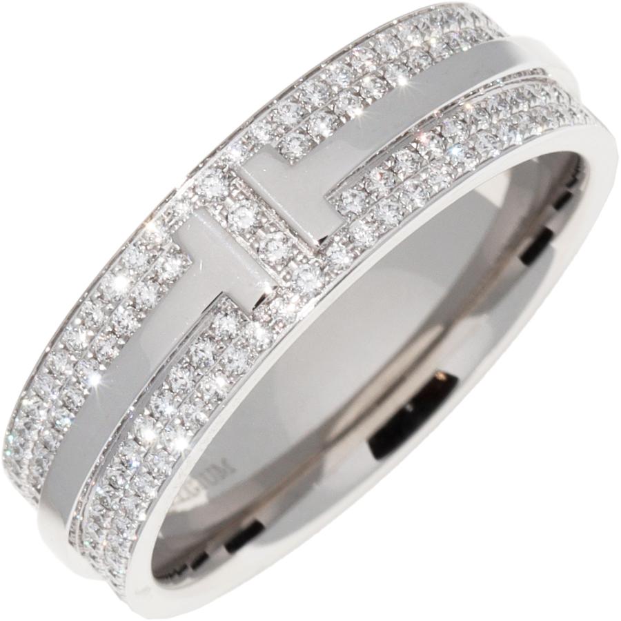 ティファニー リング 指輪 レディース T TWO ワイド K18PG