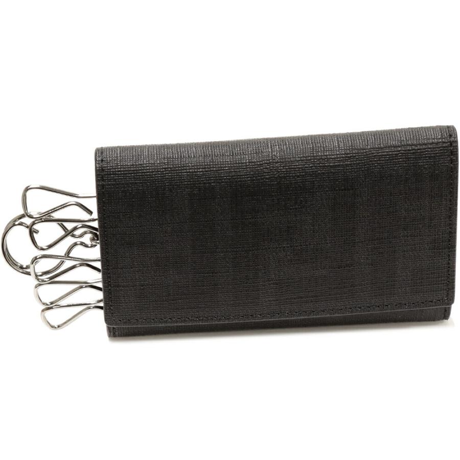 FENDI フェンディ 6連キーケース ズッカ PVCキャンバス 黒 8AP079  